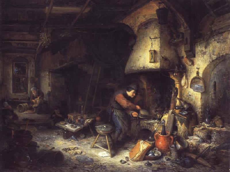 Ostade, Adriaen van An Alchemist oil painting picture